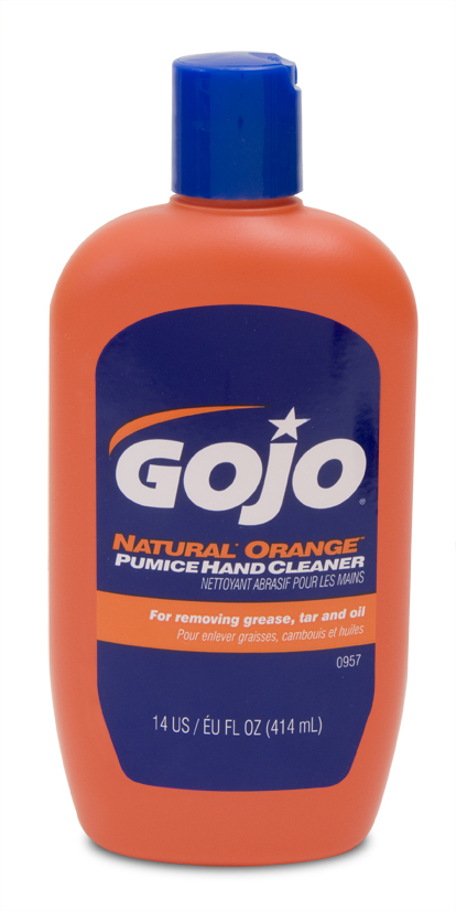 HAND SOAP GOJO NATURAL
ORANGE W/PUMICE 14 OZ BOTTLES
12 PER CASE