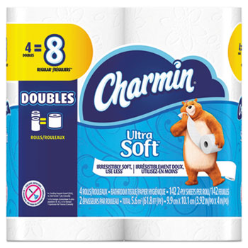 TOILET TISSUE 2-PLY CHARMIN ULTRA, 142 SHEETS PER ROLL 48