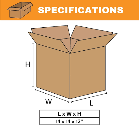 BOX 14 X 14 X 12 200# 25 PER BUNDLE