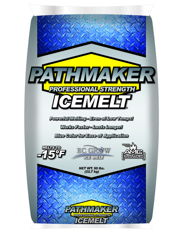 ICE MELT PATHMAKER
PROFESSIONAL STRENGTH 50# BAG
MELTS TO -15 F
(49 BAGS ON SKID)