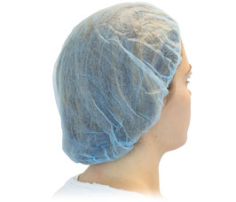 HAIR NET BOUFFANTS BLUE 28" 100 PER BAG