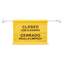 SIGN BARRIER CLOSED FOR CLEANING YELLOW AND BLACK