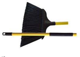 BROOM 15&quot; ANGLE WITH 48&quot;
HANDLE JUMBO FLAGGED
BRISTLES WITH COMFORT GRIP
HANDLE