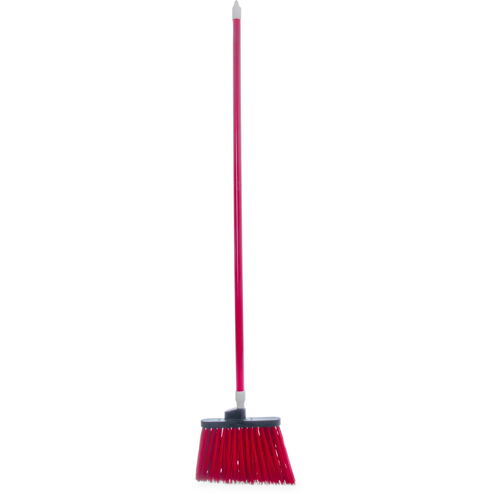 BROOM 54&quot; UNFLAGGED ANGLE W/ POLYPROPYLENE BRISTLES RED