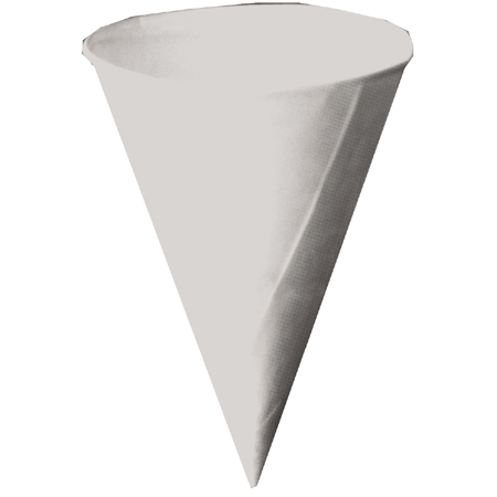 CUPS 4 OZ PAPER KONIE WHITE DRYWAX CONE CUP ROLLED RIM