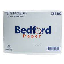 TOILET TISSUE 2-PLY BEDFORD 4.5 X 3.5 500 SHEETS PER
