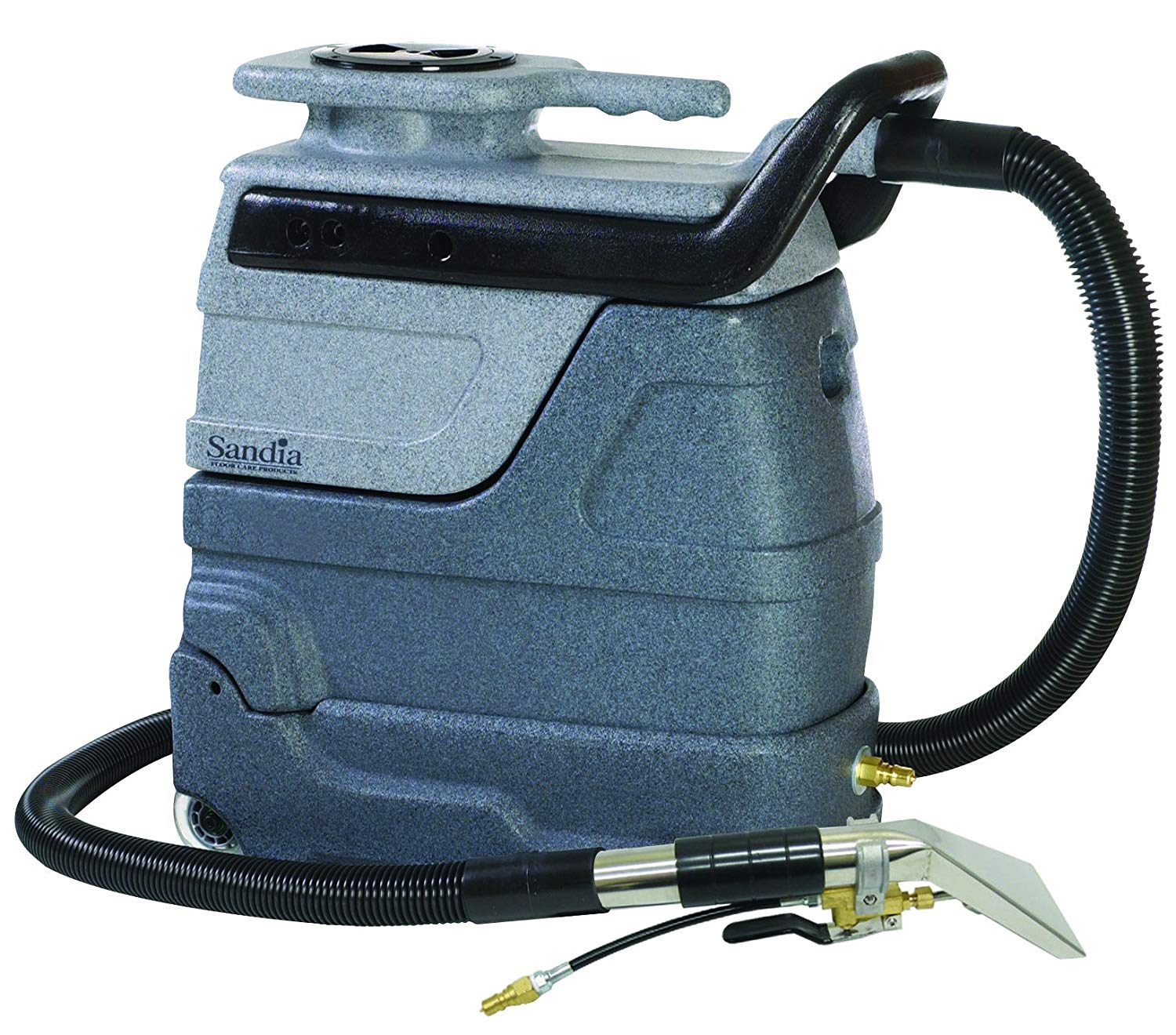 SPOT XTRACT WITH HEAT 3 GALLON
TANK 55 PSI W/ 4&quot; STAINLESS
STEEL UPHOLTRY TOOL, 20&#39;, 13/3
GAUGE SAFTY POWER CORD 1.25 X
15&#39; SLUTION AND VAC HOSES