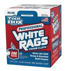 RAGS TOOL BOX WHITE PROFFESIONAL 10 X 12 200 PER