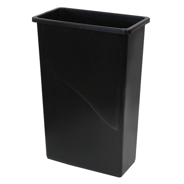 TRASH CAN SLIM JIM 23 GALLON BLACK