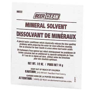 BEER CLEAN - MINERAL SOLV POUCH 100 PER CASE