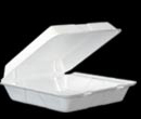 TO-GO 1 COMPARTMENT 9 3/8 X 9 X 3 FOAM HINGED WHITE 200