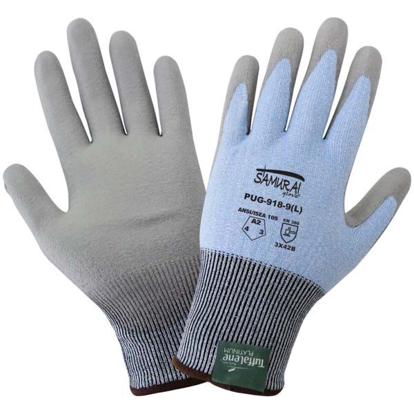 GLOVES PUG-918 LGL 18 GAUGE SEAMLESS LINER PALM DIPPED 