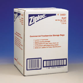 ZIPLOC 1 QUART STORAGE BAG 1.75 MIL 500 PER BOX (682256)
