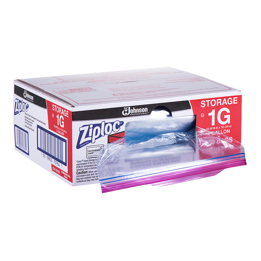 ZIPLOC 1 GALLON STORAGE BAG 1.75 MIL 10 1/2 x 10 15/16