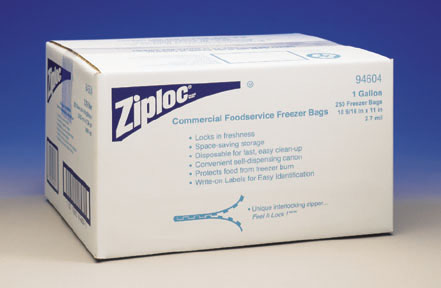 ZIPLOC 1 GALLON FREEZER BAG 2.7 MIL 10 9/16 X 10 3/4 250