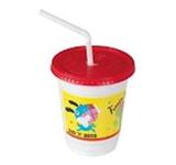 CUPS 12 OZ KIDS JUNGLE WITH STRAW AND LID SETS 250 PER