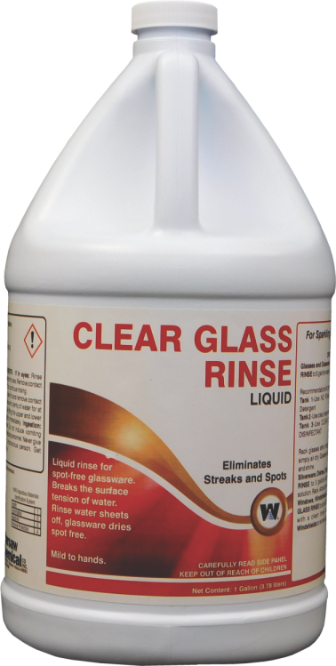 CLEAR GLASS RINSE -(4 GALLON CASE)