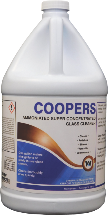 COOPERS GLASS CLEANER SUPER CONCENTRATED (4 GALLON CASE)
