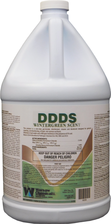 DDDS WINTERGREEN (4 GALLON
CASE) ONE STEP GERMICIDAL
DISINFECTANT, CLEANER AND
DEODORANT