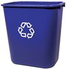 WASTEBASKET 28.5 QUART BLUE RECTANGLE WITH &#39;WE RECYCLE&#39;