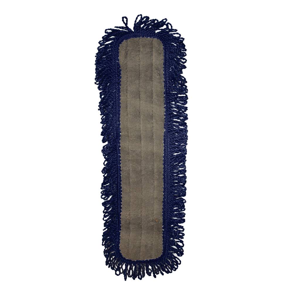 MICROFIBER DUST MOP 18&quot; WITH
FRINGE WITH VELCRO BACKING