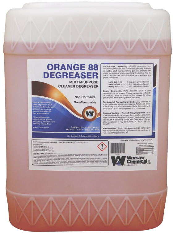 ORANGE 88 - CITRUS BASED
DEGREASER CONCENTRATE 5 GAL
PAIL