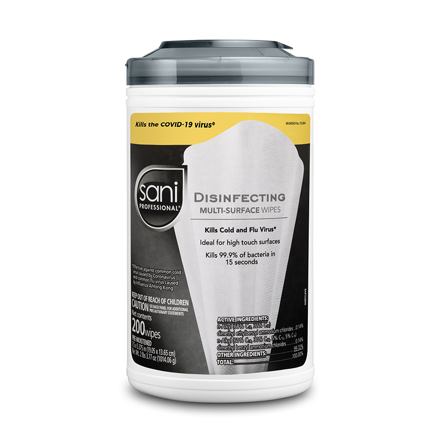 WIPES DISINFECTING SANI PROFFESSIONAL XLG 200 PER