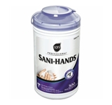 WIPES SANI-HANDS WIPES FOR FOOD SERVICE 6 CANISTERS OF