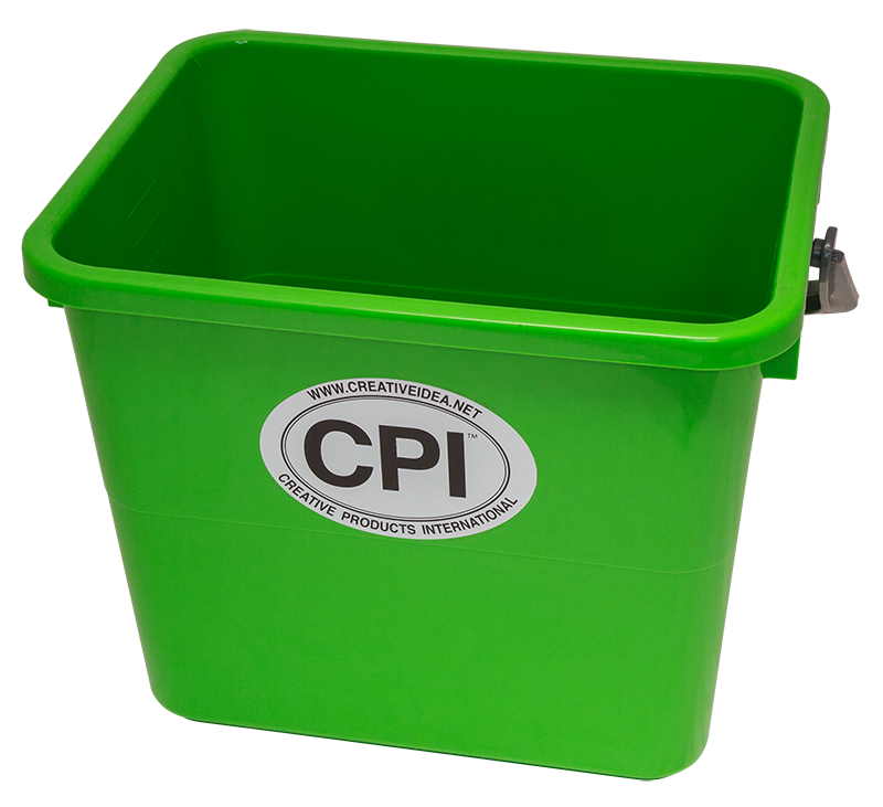 BUCKET WITH SEALED LID 3.5
GALLON GRADUATION MARKS IN
GALLONS AND LITERS CARRING
HANLE 12&#39; x 9&#39; x 10&#39; H LIME
GREEN