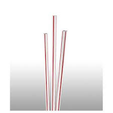STRAWS JUMBO 7.75&quot; UNWRAPPED WHITE/RED STRIPPED 2500 PER