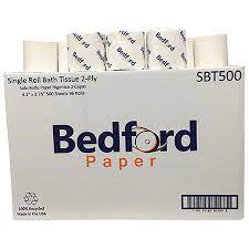TOILET TISSUE 2-PLY BEDFORD  4.1 X 3.75 500 SHEETS PER