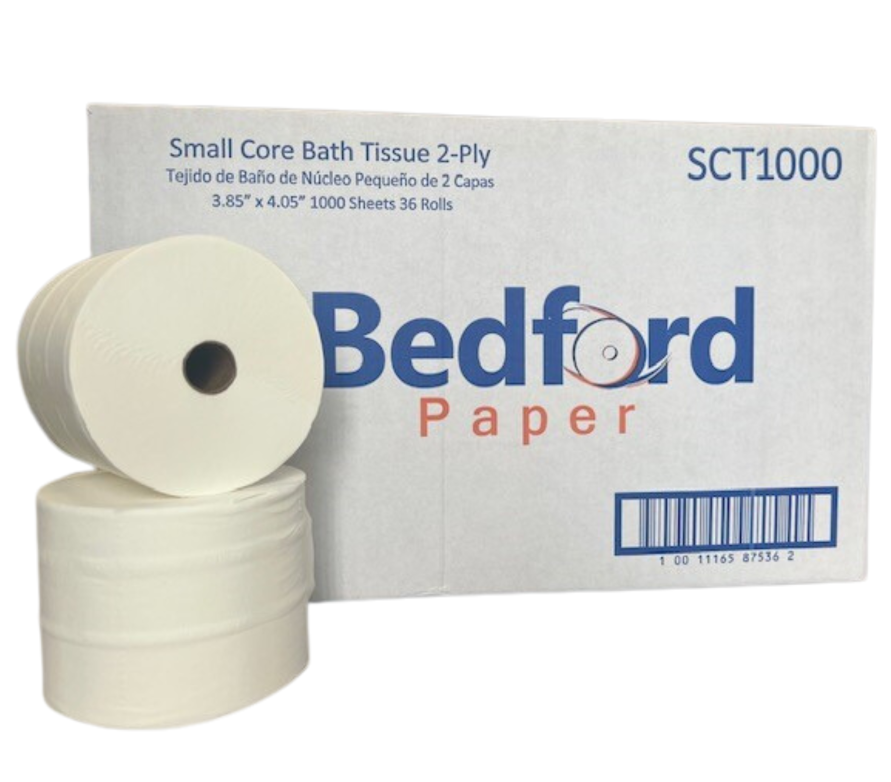 TOILET TISSUE 2-PLY SMALL CORE 3.9 X 4.0 1000 SHEETS (36