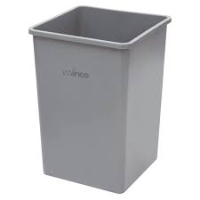 TRASH CAN GRAY SQUARE 35 GALLON