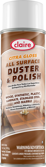 ALL SURFACE DUSTER &amp; POLISH 
CITRA GLOSS AEROSOL 20 OZ CAN
(12 CANS PER CASE)