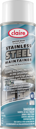 STAINLESS STEEL CLEANER &amp;
POLISH WATER BASED 20 OZ
CAN(12 CANS PER CASE)