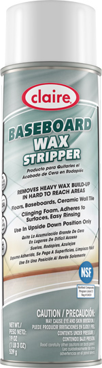 BASEBOARD WAX STRIPPER CLEANER &amp; WAX 20 OZ CAN (12