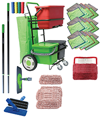 KIT FOR CLEANING BATHROOM
INCLUDES 1 OF EACH, EMINIXL,
E HANDLE, EHANDLE GRIPS, E
POCKET, ATHANDLE48, WALL
WASH. 122 EACH WAVW18PR,
EDOUBLE R, E DOUBLE Y, WAVE
TROWELR9, LAMINATED WALL
CHART &amp; ON-SITE TRAINING