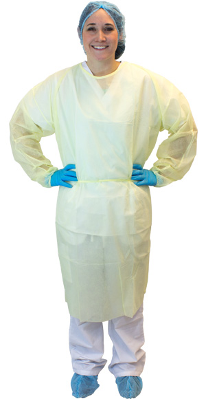 GOWN ISOLATION YELLOW
POLYPROPYLENE XL 50 PER CASE