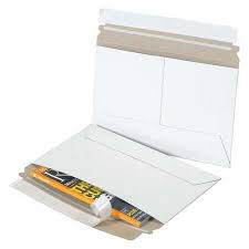 MAILERS 12 1/4 x 9 3/4&quot; WHITE SIDE LOADING STAYFLATS LITE